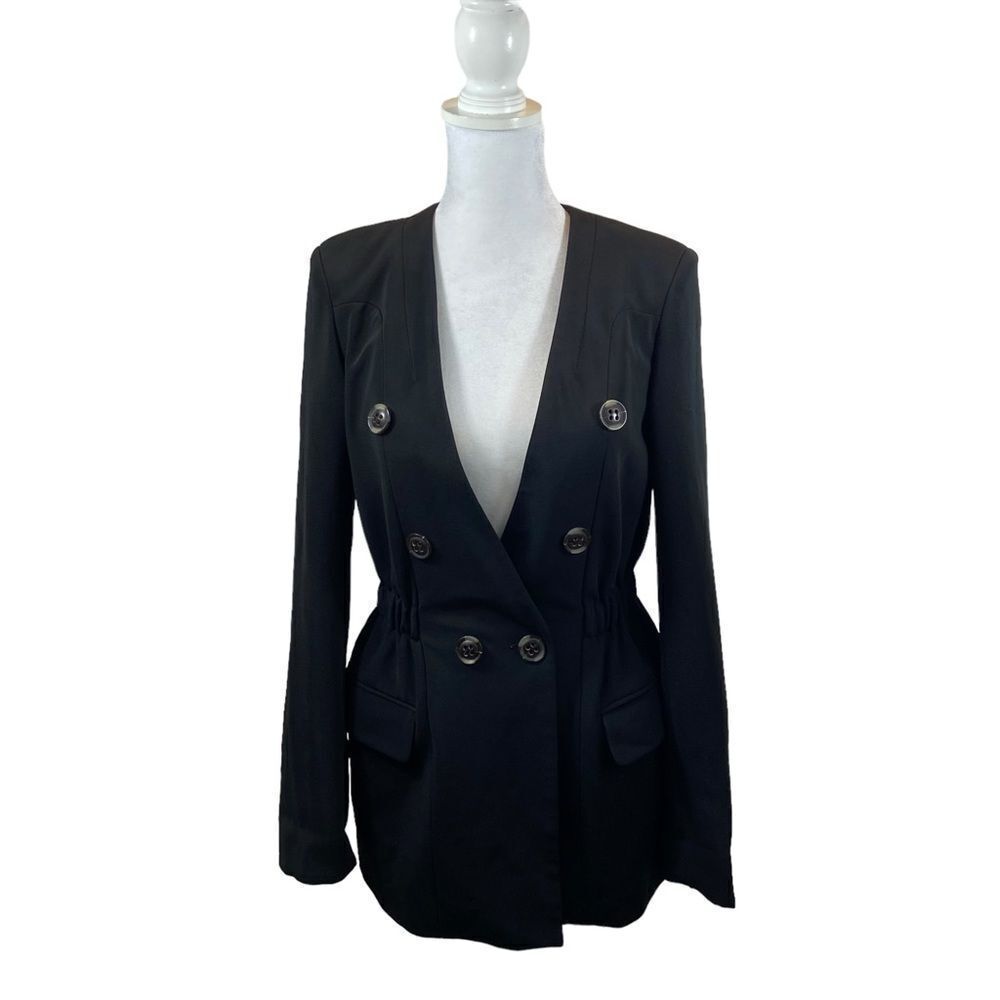 Vintage 80’s Ladies‎ Ceci Brand Elastic Waist Jacket with Leopard Print Detail M